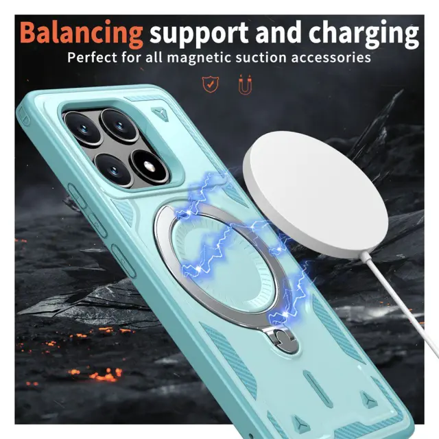 Magnetic Kickstand Hybrid Θήκη για Poco X6 Pro 5G-Baby Blue OEM 2