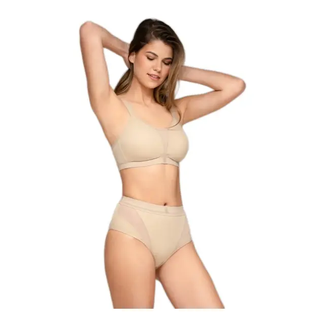 Luna Γυναικείο Μπουστάκι Αθλητικό FlexPro Μεγάλα Μεγέθη, Χρώμα Μπεζ 3
