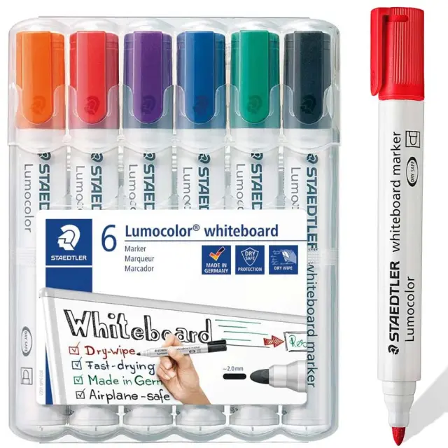 Staedtler Lumocolor Σετ 6 Μαρκαδόροι Ασπροπίνακα