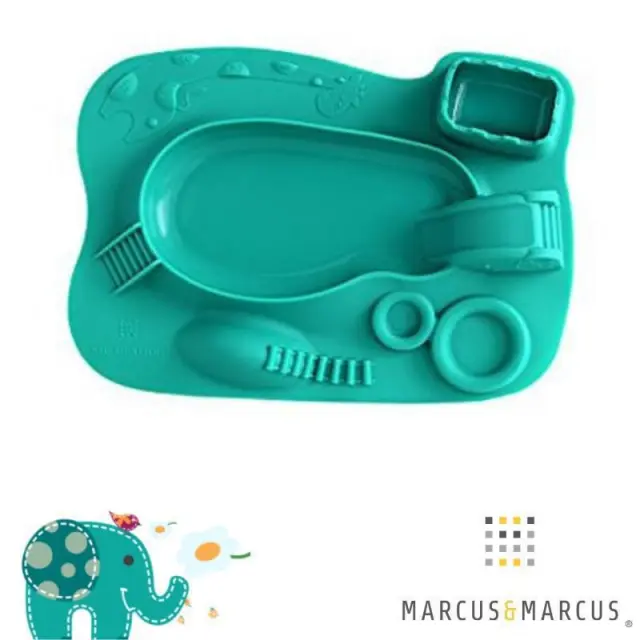 Marcus & Marcus Πιάτο Σιλικόνης Amusemat Τιρκουάζ 6m+ 2