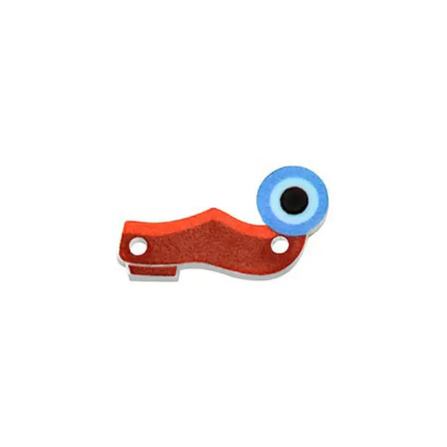 Ακρυλικός Σύνδεσμος Μάτι/Τσαρούχι - Red/White/Blue - 21x12mm - 2τεμ