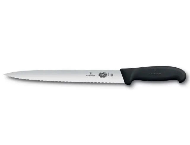 Μαχαίρι τεμαχισμού Victorinox Fibrox μυτερό, οδοντωτό με μήκος λεπίδας 25cm - Black5.4433.25 2