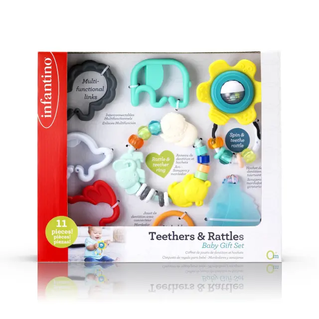 INFANTINO TEETHER & RATTLES BABY GIFT SET 2