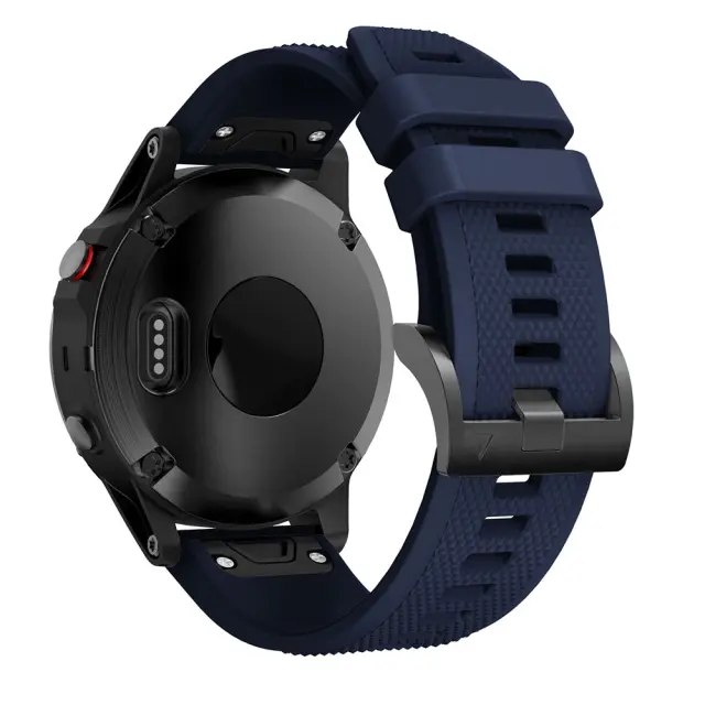 Λουράκι Σιλικόνης Με Μαύρο Κλείσιμο για Garmin Fenix 5/6/6 Pro/7/8/9 (47mm)- Dark Blue OEM