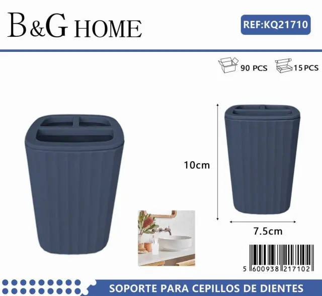 Θήκες οδοντόβουρτσας πλαστικές σε σετ 5Χ - Blue - 21710 2