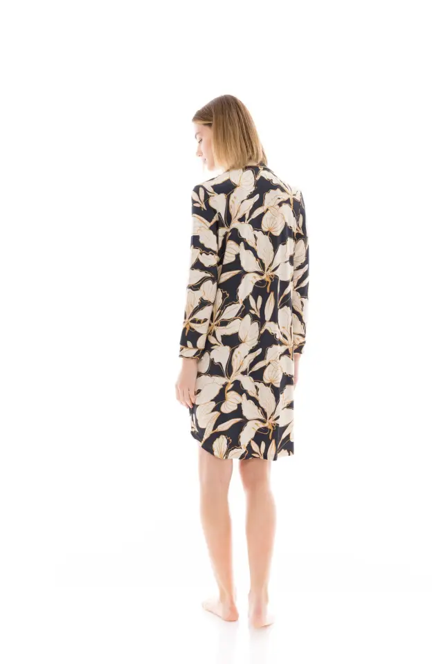 W1331 - Type - NIGHTGOWN BUTTONED GOLD LEAF 3