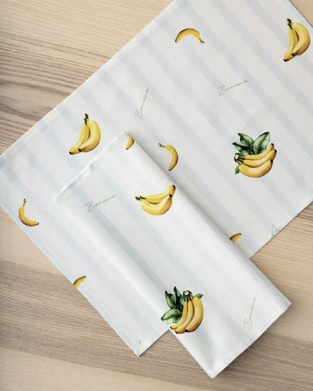 Αλέκιαστα Σετ Σουπλά Banana Σιέλ, Κίτρινο Σετ Σουπλά (2 x 35x50)
