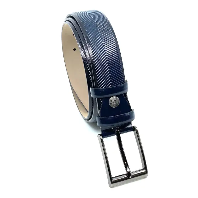 Μπλε Ζώνη P.U. Leather 3,5 cm - 130cm 3