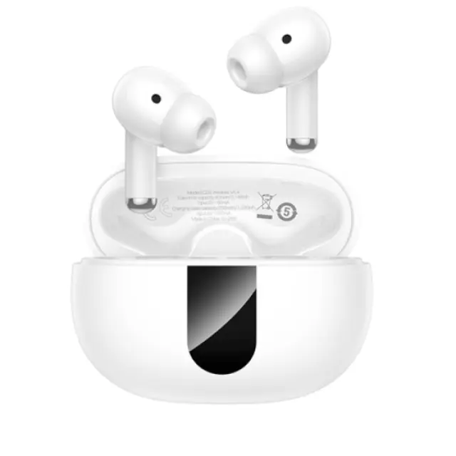 Wireless Hands Free Hoco EQ27 Fun ANC+ENC v5.4 300mAh 7 Ώρες Λειτουργίας Εναλλαγή Master / Slave Συμβατά με Siri Λευκά 2