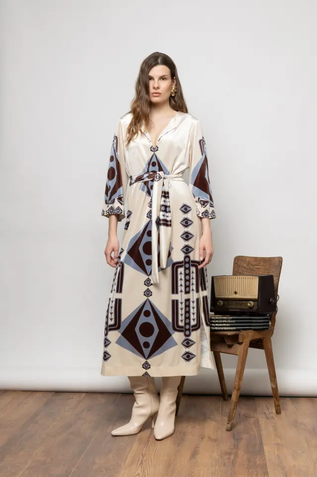 Nema Resort Wear "Noemie"dress (15007N026 ECRU) - large