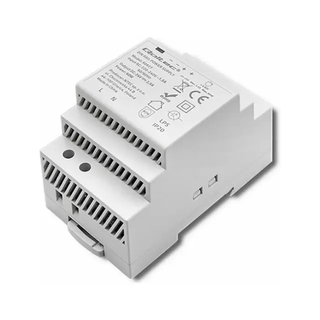 Qoltec DIN Rail PSU 60W 24V 2.5A Gray (50921)