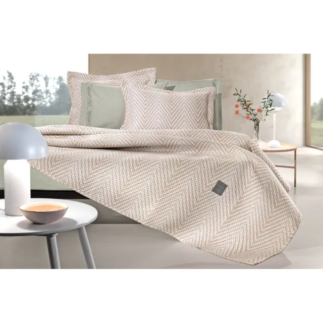 Σετ Κουβερλί Ημίδιπλο 2 Τεμαχίων Guy Laroche Vera Natural 180x240