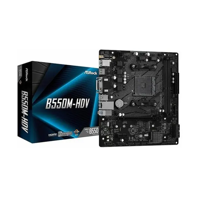 ASRock Motherboard B550M-HDV mATX AM4 (90-MXBDJ0-A0UAYZ)