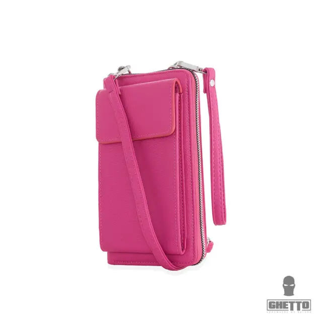 Ghetto Mini Crossbody Phone Bag with Adjustable Strap Pink