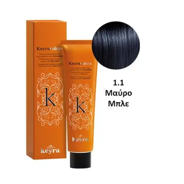 Keyra Επαγγελματική Βαφή Μαλλιών 100ml Νο1.1-Μαύρο Μπλέ