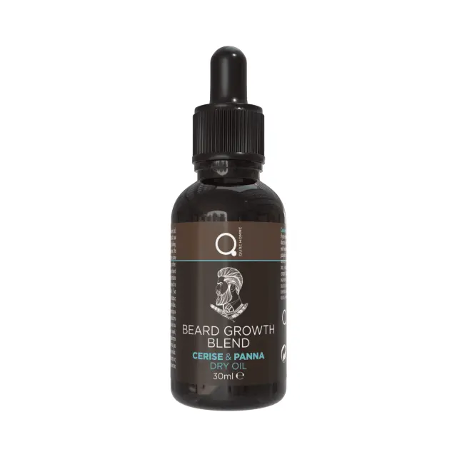 Beard and Face Dry Oil Cerise Panna 30ml by QureHomme - Ξηρό Έλαιο για την γενειάδα με άρωμα Κεράσι και Κρέμα ��