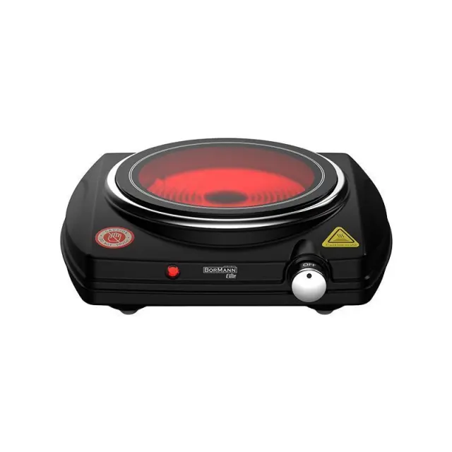 BORMANN ELITE BEP3110 - BORMANN Elite BEP3110 Επιτραπέζια Εστία Κεραμική Μονή Ηλεκτρική 1200W (077527)