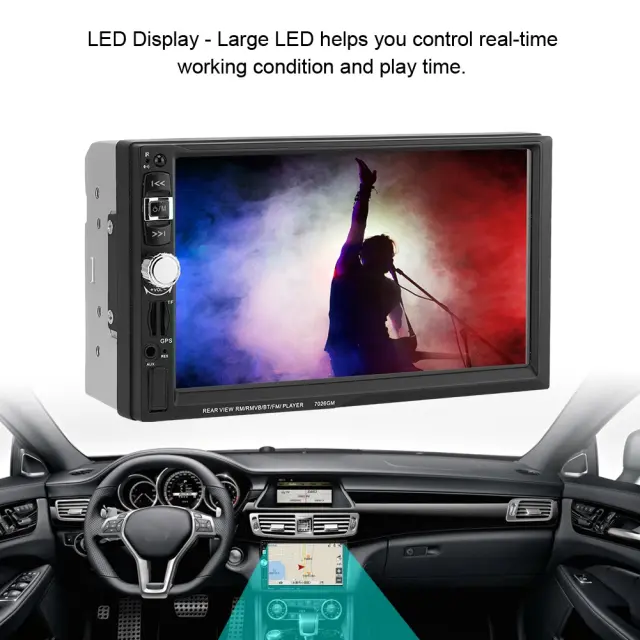2Din Car Radio Multimedia Player 7026GM 7 GPS, Bluetooth MP4 - MP5 Mirror Link Rear View Camera DVR Audio Stereo
