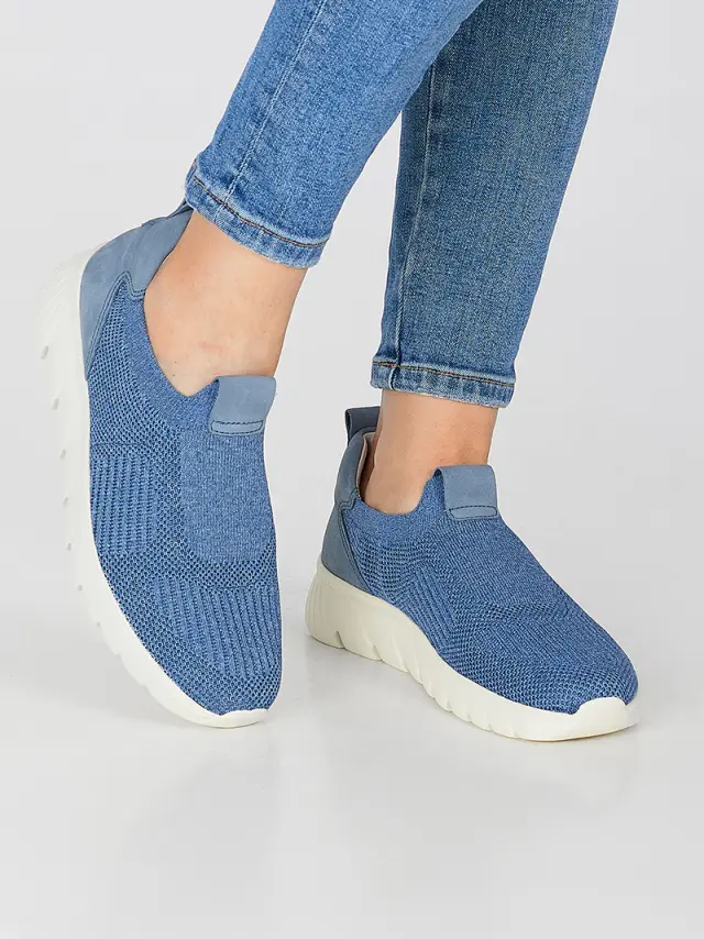 Gabor Μοκασίνια-Loafers Γυναικείο Δέρμα/ύφασμα Flyknit Μπλέ GAB/63462 46-DENIM 2