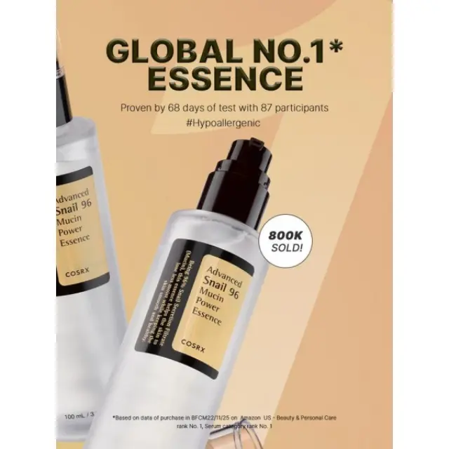 Cosrx Advanced Snail 96 Ενυδατικό & Αντιγηραντικό Essence Προσώπου με Έκκριμα Σαλιγκαριού & Υαλουρονικό Οξύ για Λάμψη & Πανάδες 100ml 2