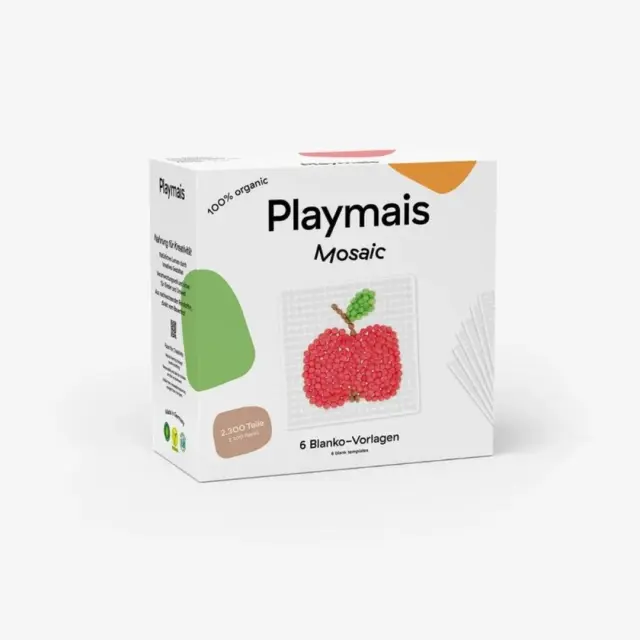 PlayMais Mosaic Σφουγγαράκια από Καλαμπόκι & 6τεμ. Κενές Κάρτες Για Αυτοσχεδιασμό (3+ ετών) 160972