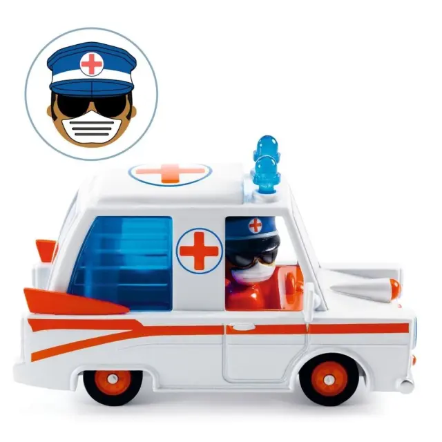 Djeco Crazy Motors Ασθενοφόρο με Φιγούρα "Hurry Ambulance" (3+ ετών) 05468 3