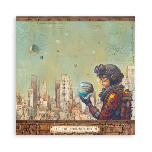 Χαρτιά scrapbooking 22τεμ μονής όψης, 20.3×20.3cm Stamperia, A new Beginning 3