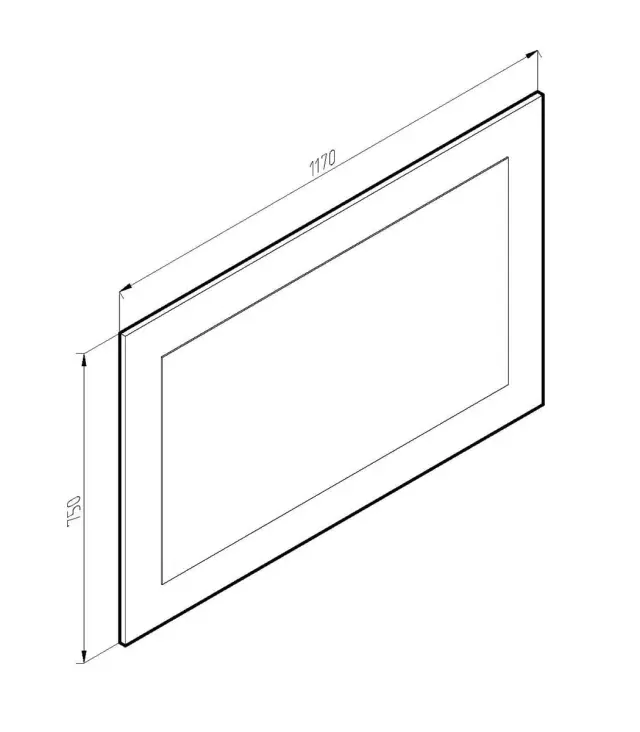 Καθρέπτης Τοίχου με Ξύλινο Πλαίσιο BERINDA 117x81cm 2