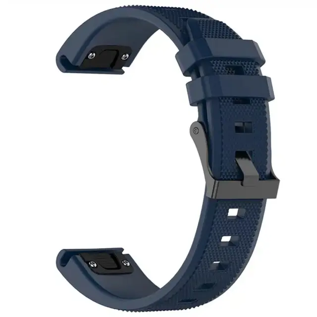 Techsuit® QuickFit Λουράκι Σιλικόνης για Garmin Fenix 5/6/6 Pro/7/8/9 (47mm)- Navy Blue
