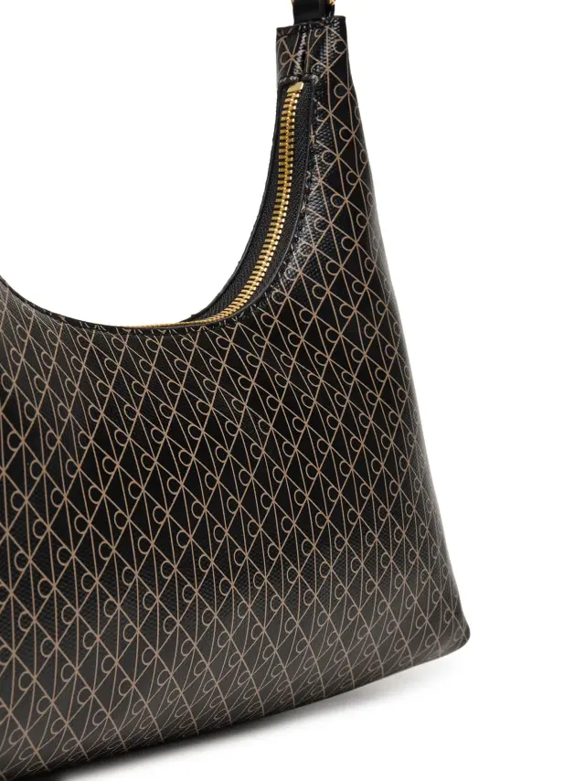Calvin Klein Emblem Aop Conv Shoulder Bag Μαύρη Γυναικεία Τσάντα 3