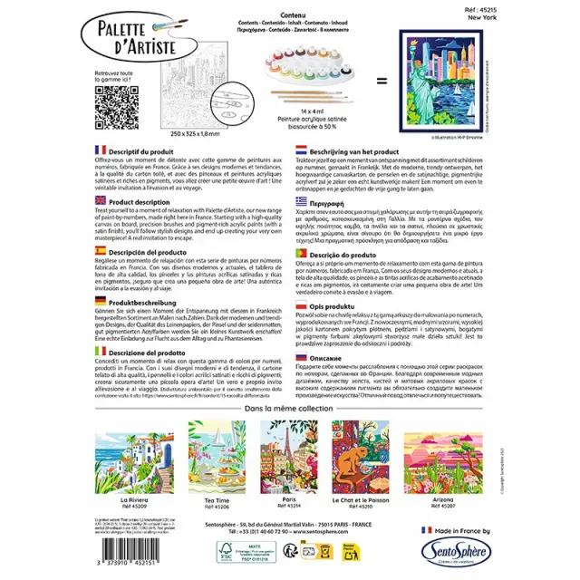 SentoSphere PALETTE D'ARTISTE Paint by Numbers - New York 028-45215 3