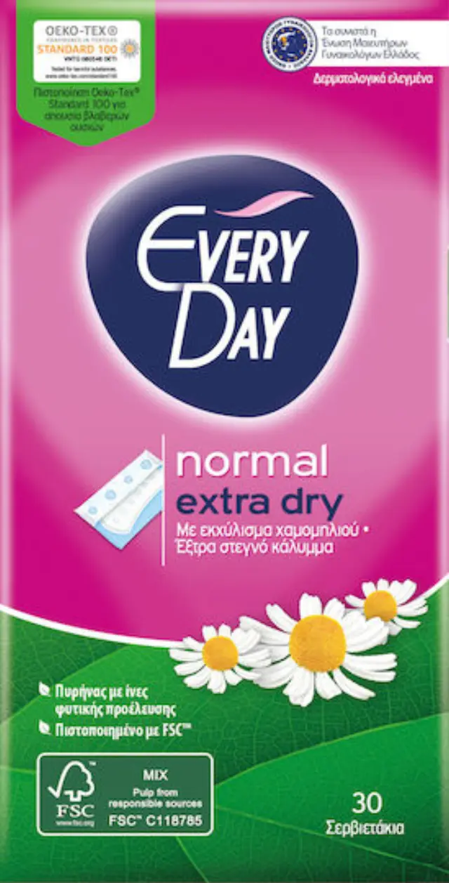 Every Day Extra Dry Normal Σερβιετάκια Ημερήσια 30τμχ