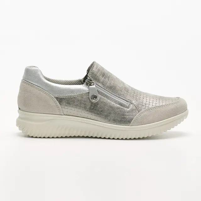 Imac Sneakers Γυναικείο δέρμα/δέρμα Nubuck Ασημί IMA/556020 ACCIAIO - 39