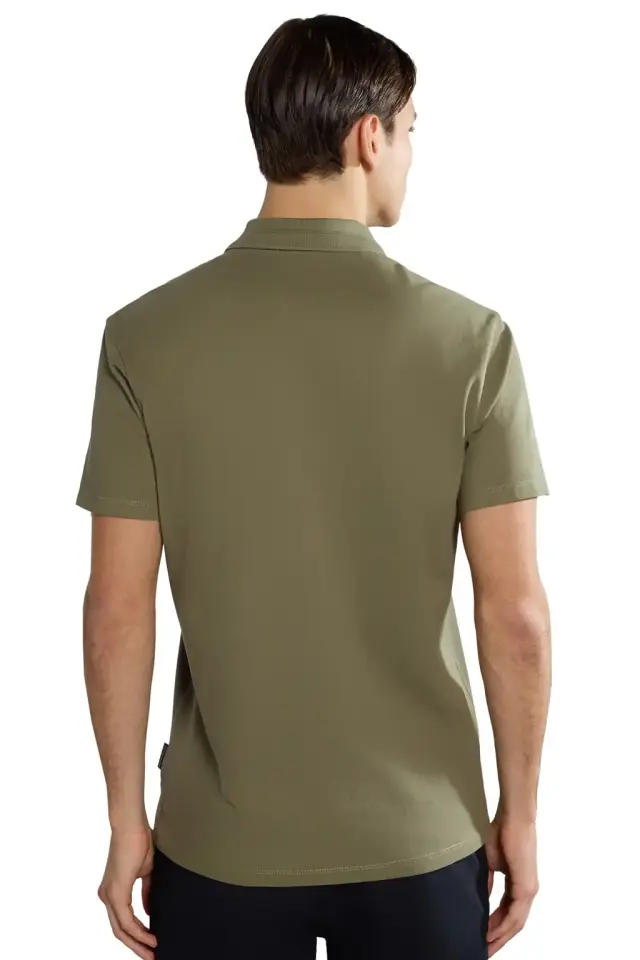 Napapijri - Ανδρικό T-shirt Polo Ealis SS Regular Fit NP0A4H8B-GAE Πράσινο - M 3