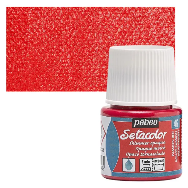 Pebeo Χρώμα Υφάσματος Setacolor Opaque - 46 Passion Red Shimmer - 45ml
