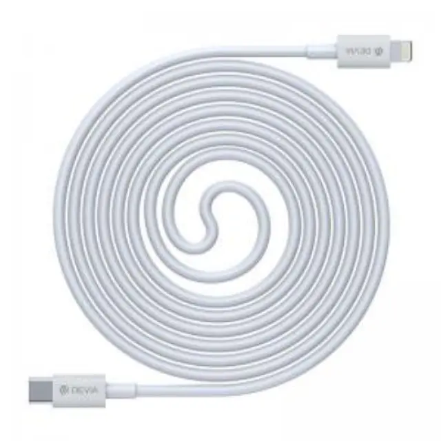 Καλώδιο Σύνδεσης USB 2.0 Devia EC146 USB C σε Lightning PD 20W 1m Smart Λευκό N58995 3