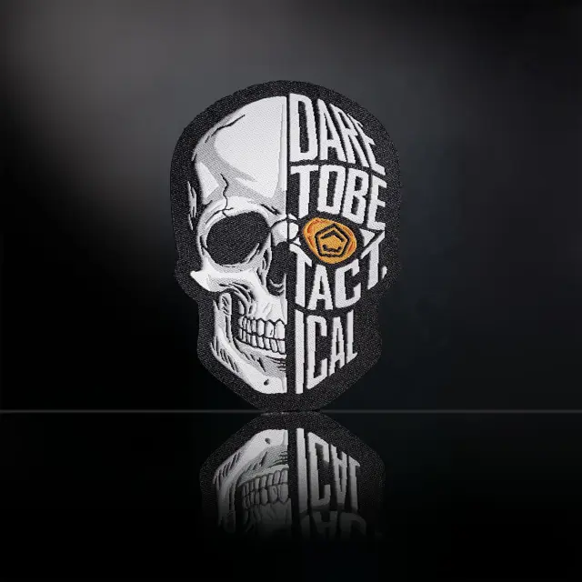 PENTAGON Half Skull Morale Patch – Υφαντό Διακοσμητικό Patch - 104-Multicolour 2