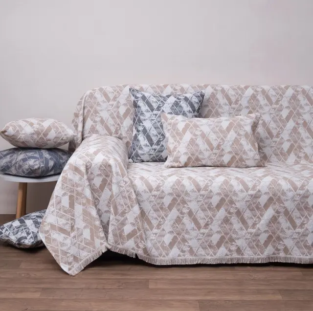 Ριχτάρι Τριθέσιο 180Χ280 Cotton Anna Riska 1571 Beige