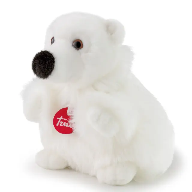 Λούτρινο ζωάκι λευκό αρκουδάκι Trudi Fluffies 20εκ.