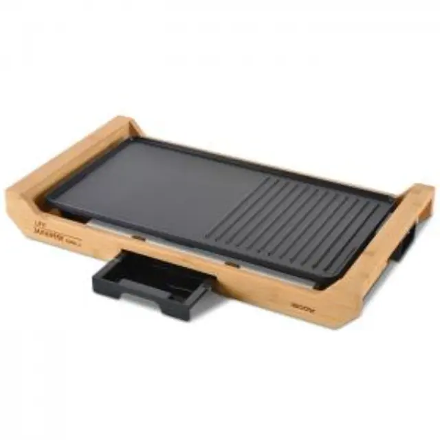 Ηλεκτρική γκριλιέρα Teppanyaki με πλαίσιο από bamboo, 1800W 2