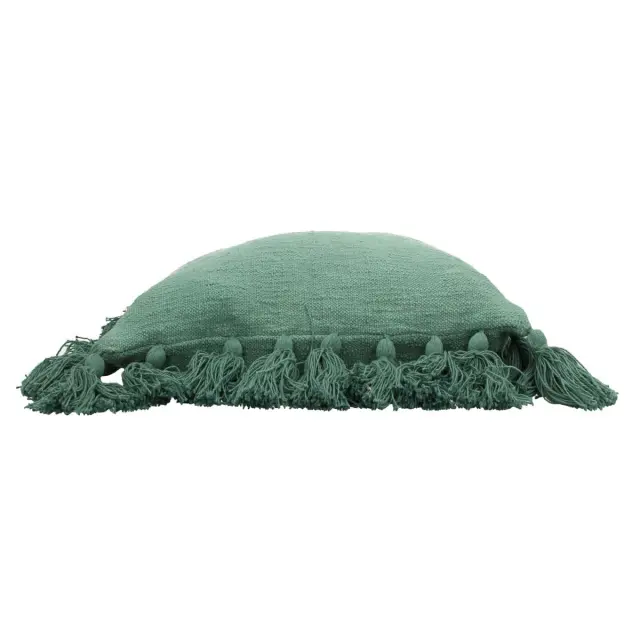 Μαξιλάρι Με Φούντες Μπλε Βαμβακερό 45x45cm 3