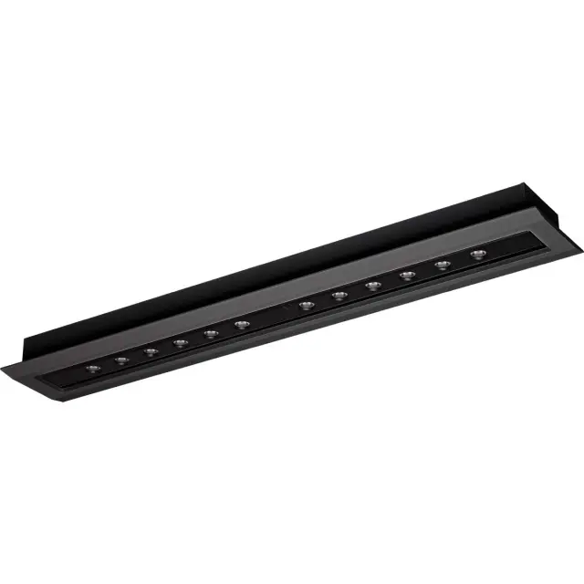 Kit 04442/B/C Χωνευτό κινητό φωτιστικό οροφής led 12x1W 4000K μαύρο