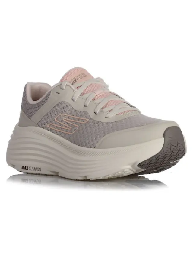 Skechers Cushioning Γυναικεία Αθλητικά Παπούτσια για Προπόνηση & Γυμναστήριο Μπεζ 129470-NAT - 41 3