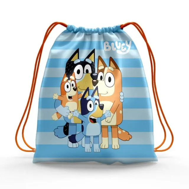BLUEY Τσάντα Πάνινη με Κορδόνια Pocket 42 cm Μπλε