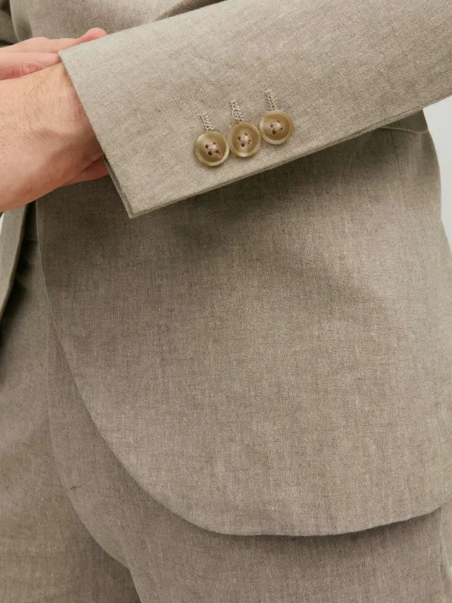 JPRRIVIERA LINEN BLAZER SLIM FIT SN Beige 2