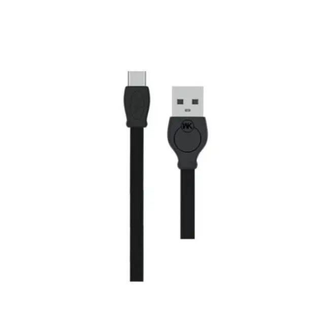 Καλώδιο φόρτισης + συχρονισμού USB Type-C 2,4A-WK WDC-023 1m, μαύρο