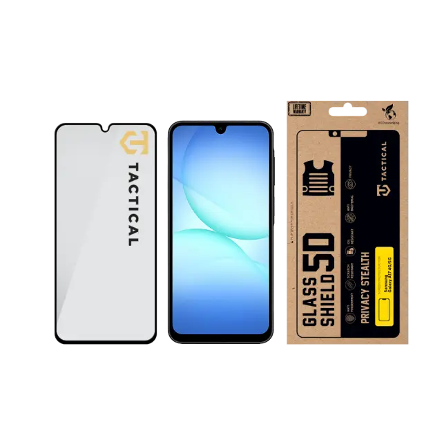 Tactical Glass Shield Privacy Stealth 5D for Samsung Galaxy A18 4G / A17 4G/5G Black 3