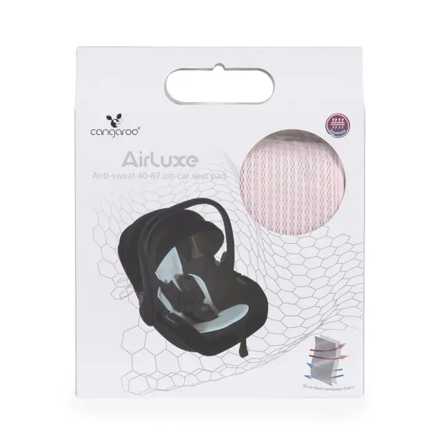 Cangaroo Αντι-ιδρωτικό Μαξιλαράκι Αυγού 40-87cm Anti-sweat Car seat pad AIRLUXE Pink 3800146272302