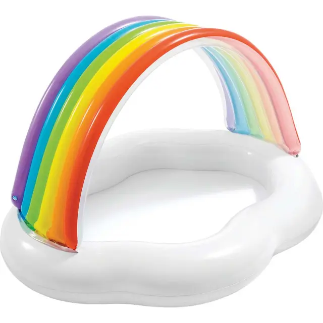 Φουσκωτή πισίνα Cloud Rainbow Intex παιδική, χωρητικότητας 82lt, 142x119x84cm I03402520