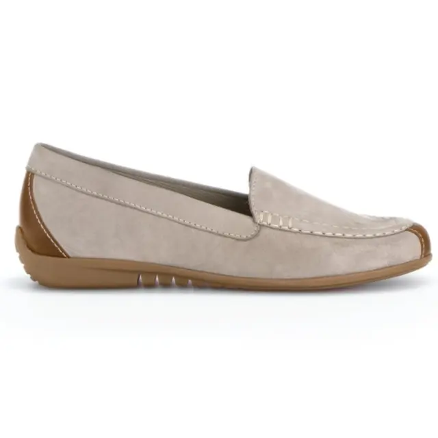 Gabor Μοκασίνια-Loafers Γυναικείο δέρμα Nubuck Μπεζ GAB/44260 12-LEINEN